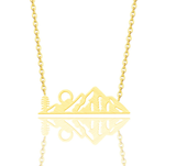 Mountain Range 3 Gold Necklace