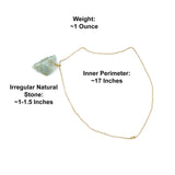 Amazonite Raw Stone Gold Necklace