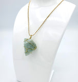 Amazonite Raw Stone Gold Necklace