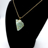 Amazonite Raw Stone Gold Necklace