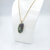 Aventurine Raw Stone Gold Necklace