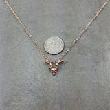 Reindeer Antler Rose Gold Necklace