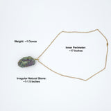 Aventurine Raw Stone Gold Necklace