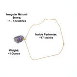 Amethyst Raw Stone Gold Necklace