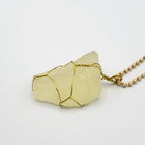 Citrine Raw Stone Gold Necklace