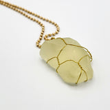 Citrine Raw Stone Gold Necklace