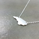 North Carolina State Silver Necklace