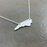 North Carolina State Silver Necklace