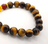 Chakra Stones and Tiger Eye Bead Bracelet