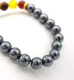 Chakra Stones and Hematite Bead Bracelet