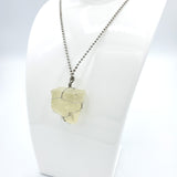Citrine Raw Stone Silver Necklace