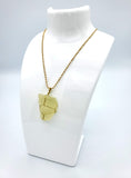 Citrine Raw Stone Gold Necklace