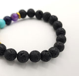 Chakra Stones and Lava Stone Bracelet