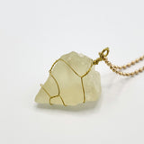 Citrine Raw Stone Gold Necklace