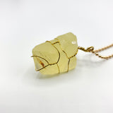 Citrine Raw Stone Gold Necklace