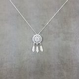 Dream Catcher Silver Necklace