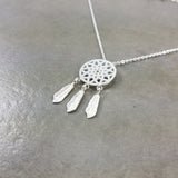 Dream Catcher Silver Necklace
