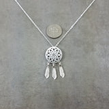 Dream Catcher Silver Necklace