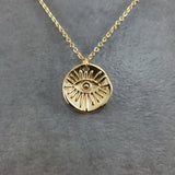 All-Seeing Eye Pendant Gold Necklace
