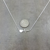 Heartbeat EKG Silver Necklace