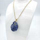 Lapis Lazuli Raw Stone Gold Necklace