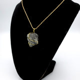 Labradorite Raw Stone Gold Necklace