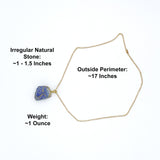Lapis Lazuli Raw Stone Gold Necklace