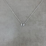 Sun Moon Face Silver Necklace