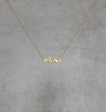 Mountain Range 3 Gold Necklace