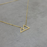 Simple Mountain Gold Necklace