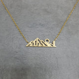 Mountain Range 3 Gold Necklace