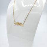 Mountain Range 3 Gold Necklace