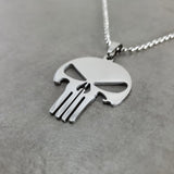 Punisher Skull Silver Necklace