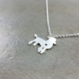 Poodle Dog Silver Necklace