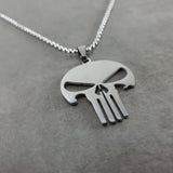 Punisher Skull Silver Necklace