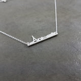 Paris Skyline Silver Necklace