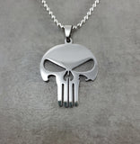 Punisher Skull Silver Necklace