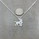 Poodle Dog Silver Necklace