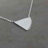 Pizza Slice Silver Necklace