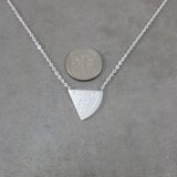 Pizza Slice Silver Necklace