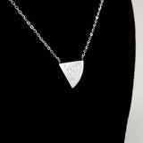 Pizza Slice Silver Necklace