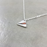Paper Airplane Silver Necklace