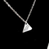 Paper Airplane Silver Necklace