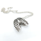 Ribcage Skeleton Silver Necklace