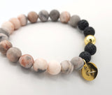 Pink Zebra Jasper Beads Sagittarius Bracelet