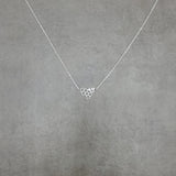 Honeycomb Bee Silver Necklace