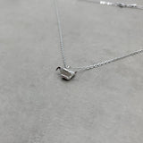 Orizuru Origami Crane Silver Necklace