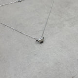 Orizuru Origami Crane Silver Necklace