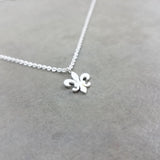 Fleur de Lis Silver Necklace
