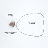Strawberry Crystal Quartz Raw Stone Silver Necklace